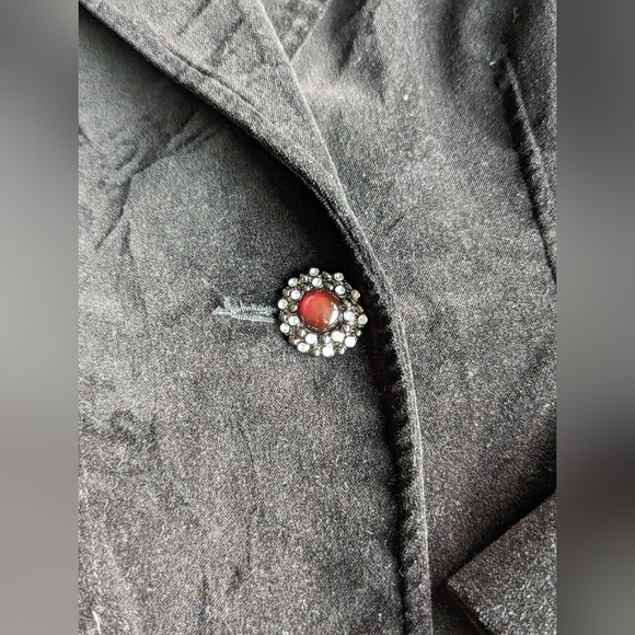 Sienna Faux Suede Blazer with Vintage Broach - Picture 4 of 7